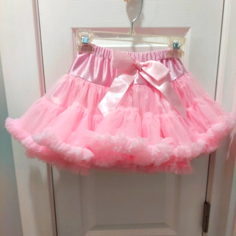 Girls pink tutu very fluffy Under Slip and Very full, 8" waist Elastic